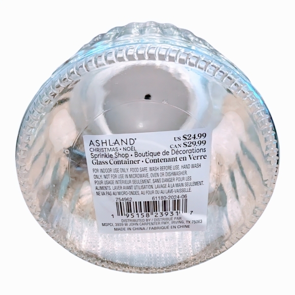 NEW Ashland Glass Container with Santa Lid - Picture 2 of 5